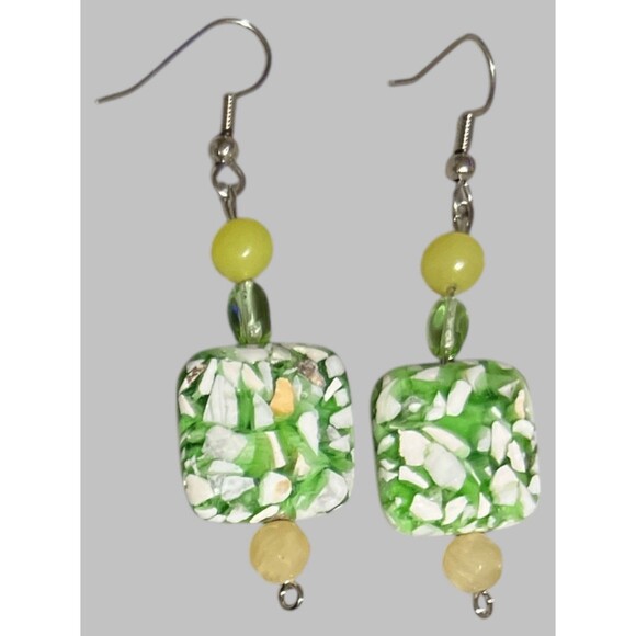 Handmade Boho Lampwork Glass Earrings Dangle Hook Beads Artisan Gift Lot 10 - Picture 2 of 11